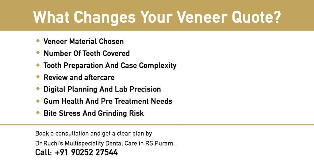 what changes your veneer quote